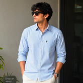 premium-light-Blue -striped-cotton-shirt