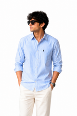 premium-light-Blue -striped-cotton-shirt